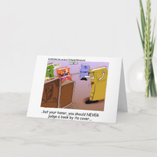 Cartão Literary Courtroom Drama Funny Gifts Tees Mugs Etc