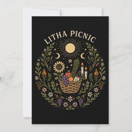 Cartão Litha Picnic Summer Solstice Celestial Art