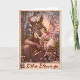 Cartão Litha Summer Solstice BlessingsPagan Greeting Card