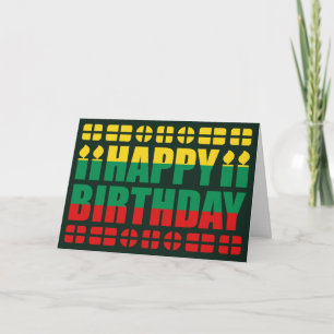 Cartão Lithuania Flag Birthday Card