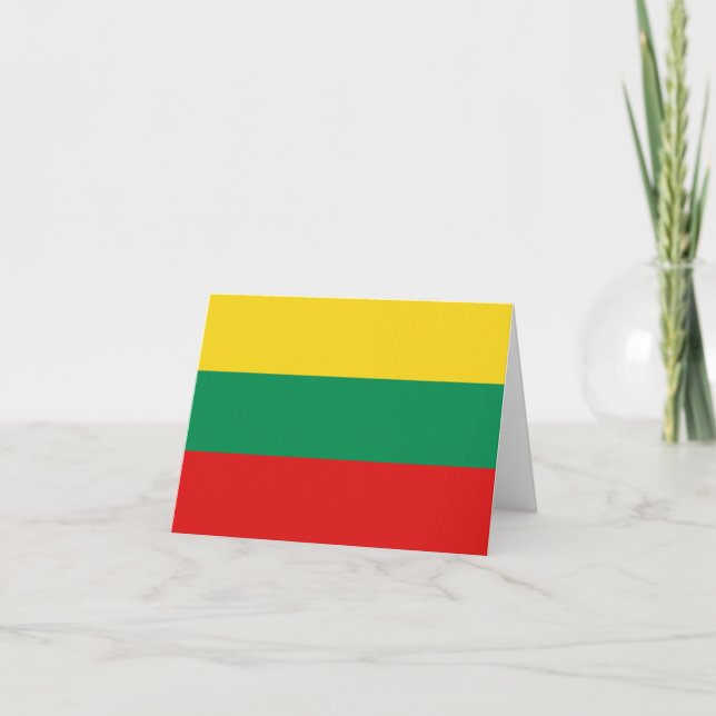 Cartão Lithuania Flag Notecard (Frente)