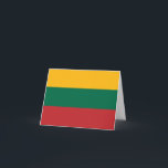 Cartão Lithuania (Lithuanian) Flag<br><div class="desc">Customizable World Flag Products - Please feel free to add your own text.</div>