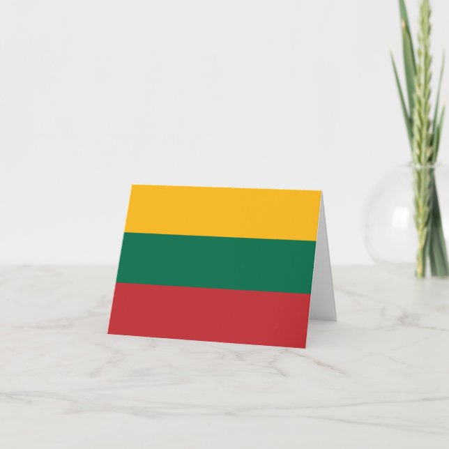 Cartão Lithuania (Lithuanian) Flag (Frente)