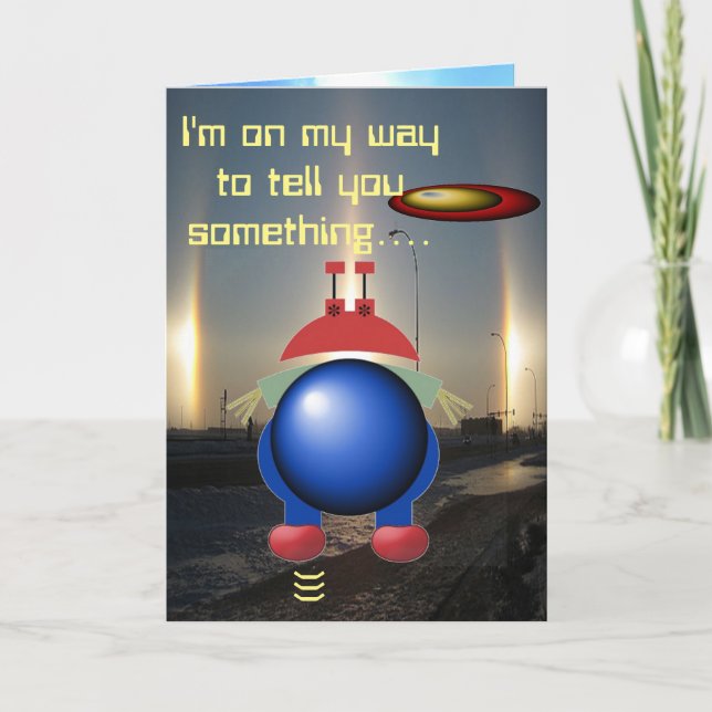 Cartão Little Alien Happy Birthday (Frente)