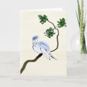 Cartão Little Bird Sumi-e Greeting Card