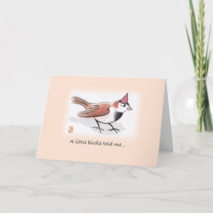 Cartão Little Birdie Five-Year-Old Birthday Card