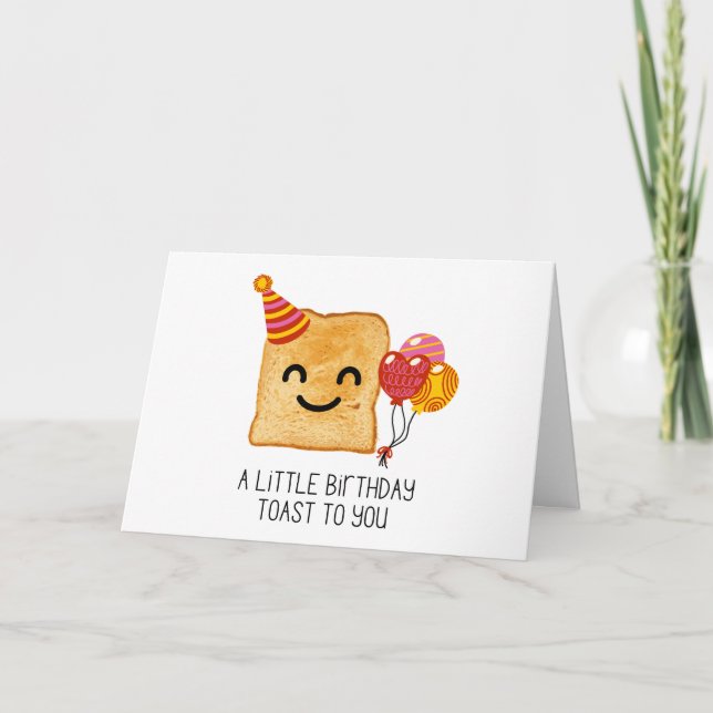 Cartão Little Birthday Toast to You (Frente)