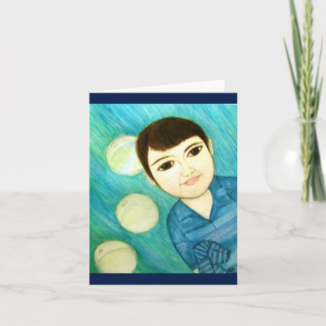 Cartão Little Blue Boy (Frente)