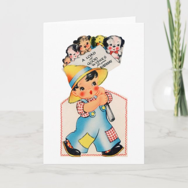 Cartão Little boy birthday card (Frente)