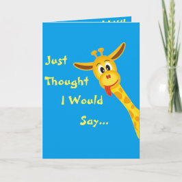 Cartão Little Boy Giraffe Birthday