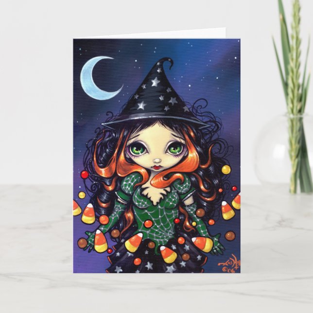 Cartão "Little Candy Witch" Greeting Card (Frente)
