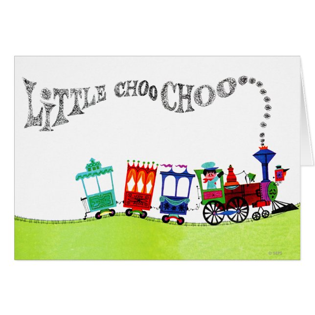 Cartão Little Choo Choo (Frente Horizontal)