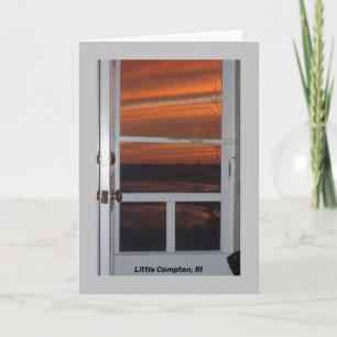 Cartão Little Compton, RI Sunset With Sakonnet Light