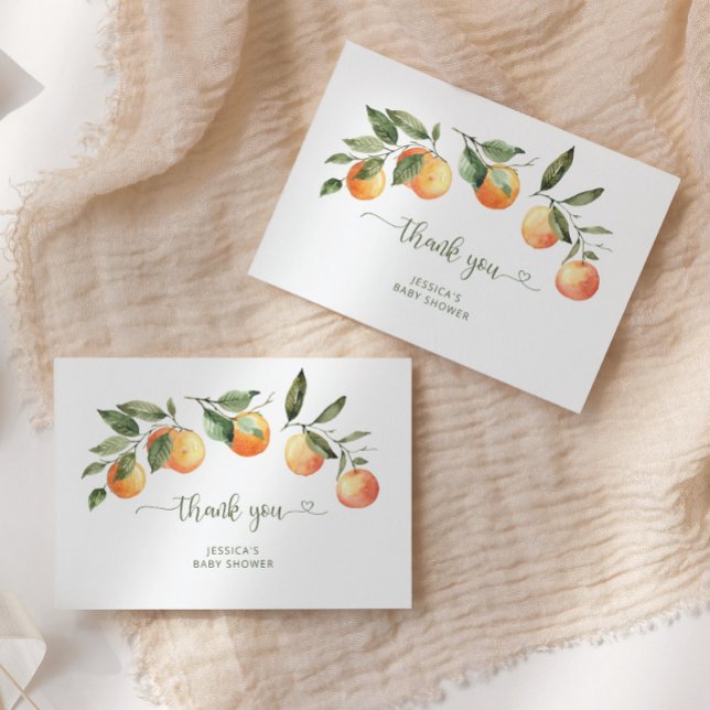 Cartão Little cutie baby shower thank you card (Criador carregado)