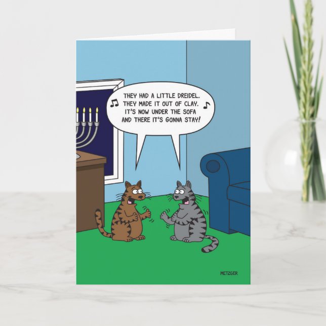 Cartão Little Dreidel Chanukah (Frente)