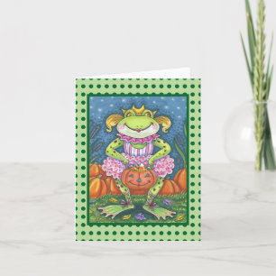 Cartão LITTLE FROG HOPPY HALLOWEEN NOTE CARD Verse