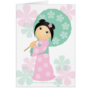 Cartão Little Kimono