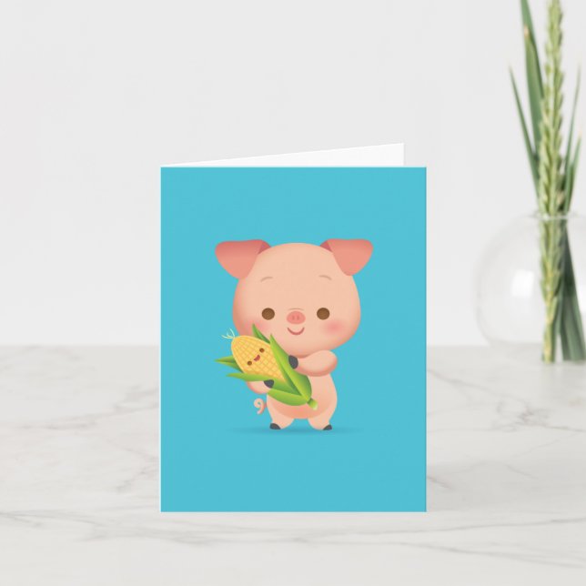 Cartão Little Piggy Notecard (Frente)