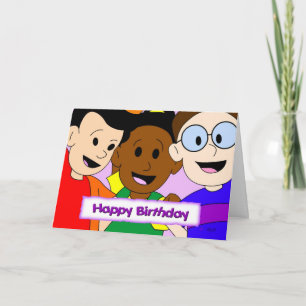 Cartão Little Rainbow Comics Birthday Card