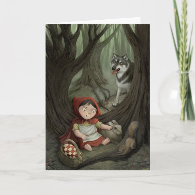 Cartão Little Red Riding Hood Greeting Card (Frente)