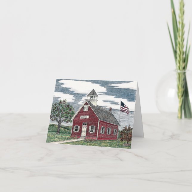 Cartão Little Red Schoolhouse Blank Note Cards (Frente)