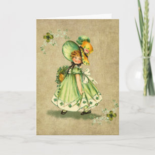Cartão Little Saint Patty's Day Girl- Greeting Card