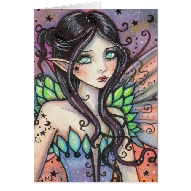 Cartão Little Star Fairy Fantasy Art (Frente)