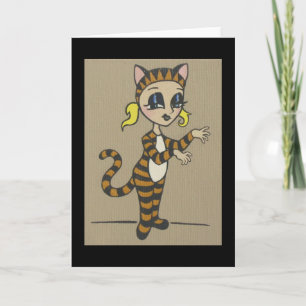 Cartão little tigger card with border