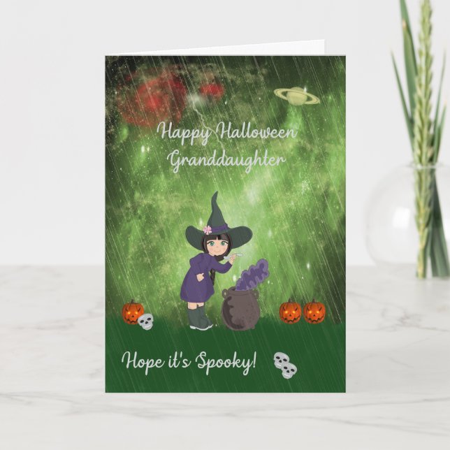 Cartão Little Witch & Brew Greeting Card  Granddaughter (Frente)