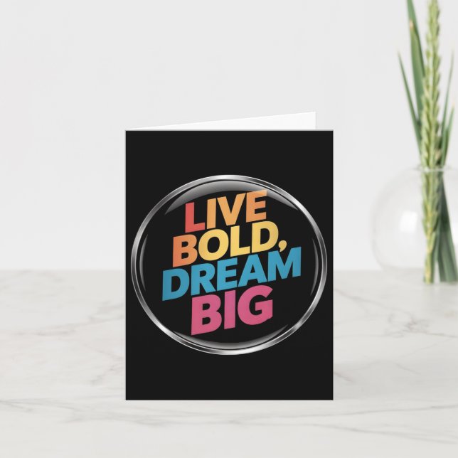 Cartão Live Bold Dream Big Sticker (Frente)