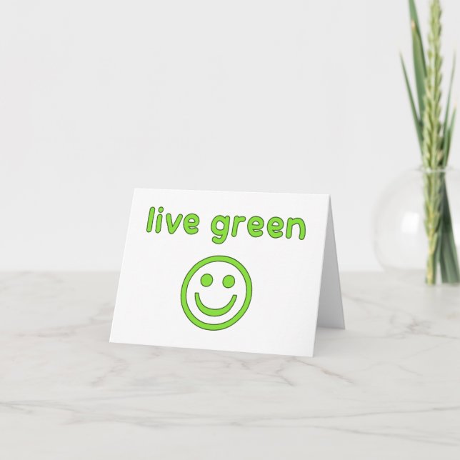 Cartão Live Green Pro Environment Eco Friendly Renewable (Frente)
