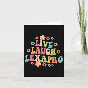 Cartão Live Laugh Lexapro Groovy Mental Health Therapist