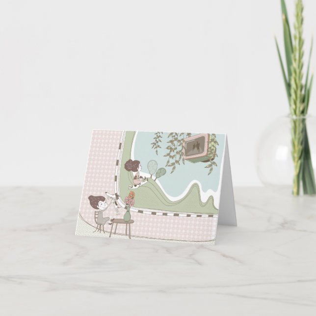 Cartão Live Laugh Love 3 Greeting Card (Frente)