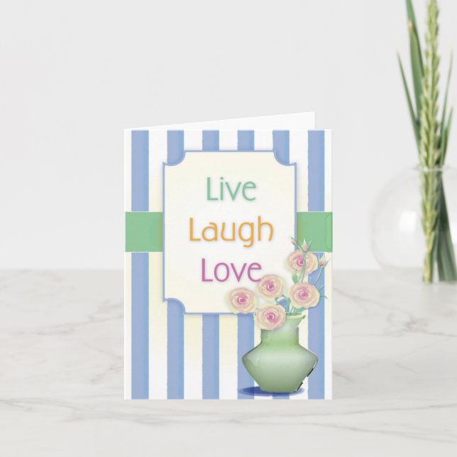 Cartão Live Laugh Love Notecard (Frente)