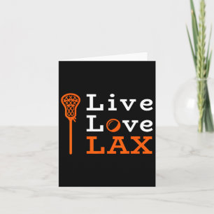 Cartão Live Love Lax Lacrosse Com Design De Wand Para Mul