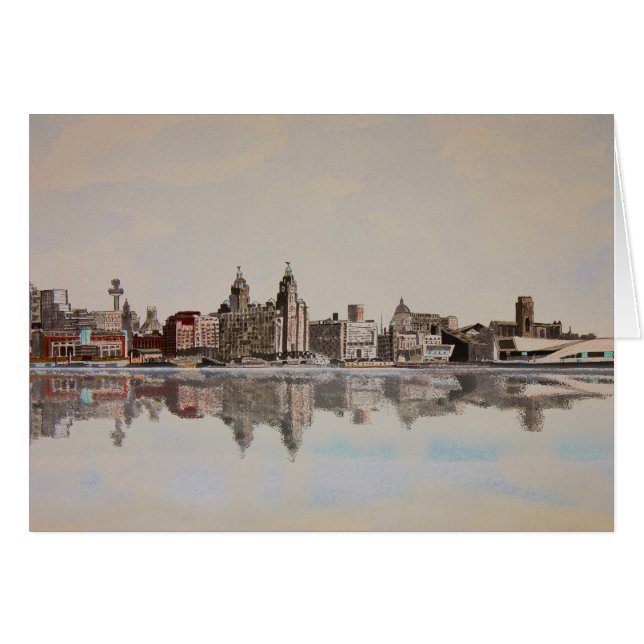 Cartão Liverpool Skyline (Frente Horizontal)