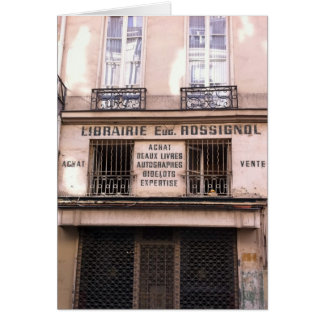 Cartão Livraria velha em Paris