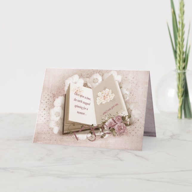 Cartão livro aberto com mensagem de aniversário (Frente)