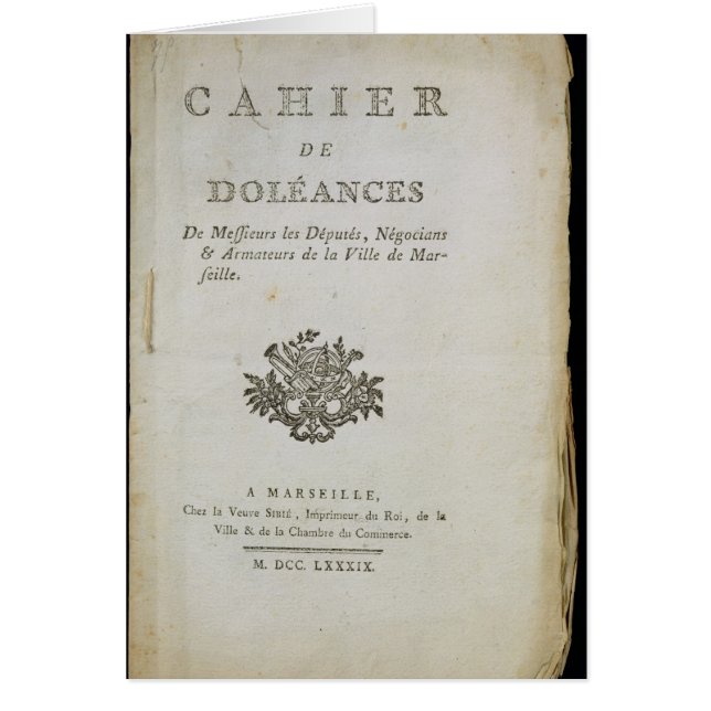 Cartão Livro das queixas (Frente)