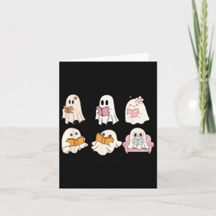 Cartão Livro de Leitura Bonito de Halloween Cai Ghost Aut