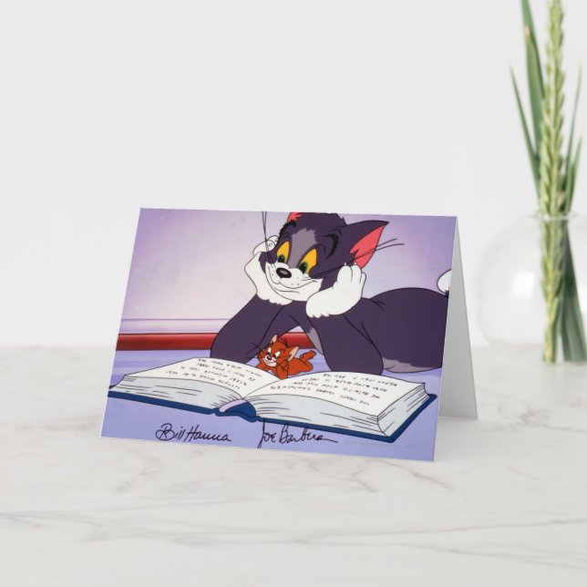 Cartão Livro de leitura de Tom e de Jerry autografado (Frente)