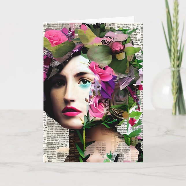 Cartão Livro de mulheres vitoriano | Você Ausente (Frente)