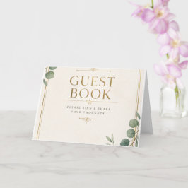 Cartão Livro de Visitas de Casamento Elegante de Eucalipt