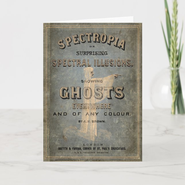 Cartão Livro dos Fantasmas de 1866 - "Espectropia" (Frente)