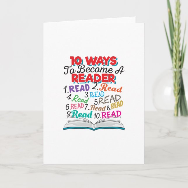 Cartão Livro Mais de 10 maneiras de se tornar leitor (Frente)