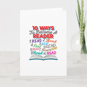 Cartão Livro Mais de 10 maneiras de se tornar leitor