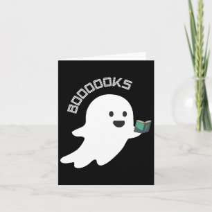 Cartão Livros Boo Fantasma Leitura Divertido Dia das Brux