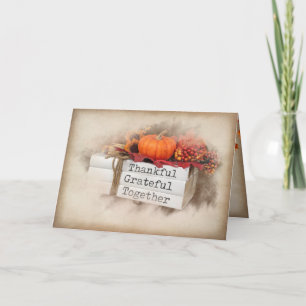 Cartão Livros de Ação de Graças do outono