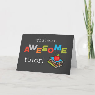 Cartão Livros de Apreciação do Professor de Tutor no Di