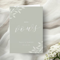 Livros de Votos de Noiva com Elegante Vegetação de